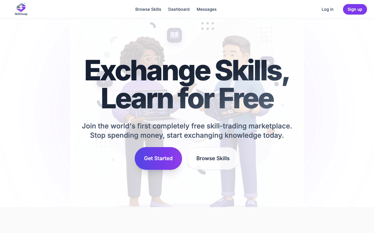 Screenshot of SkillSwap